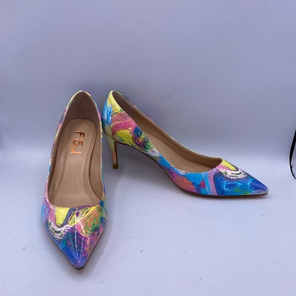 FSJ Classic Kitten Heels Pointy Closed Toe Pumps - Picture 2 of 15